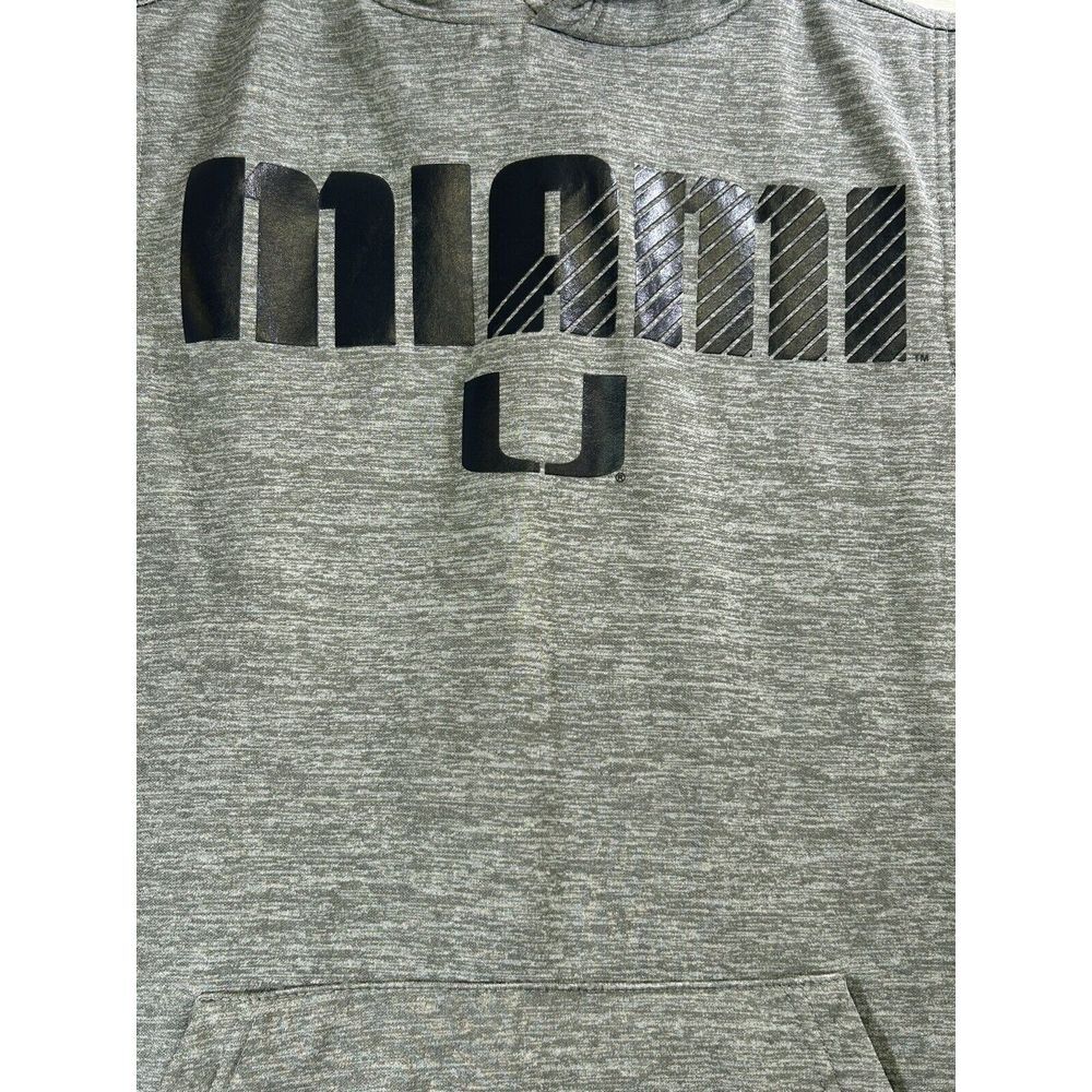 Miami U Gray Tank Hoodie Cutoff Sweatshirt Men's Large No Ties